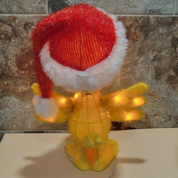 Peanuts Pre Lit Yard Art Woodstock Santa Hat Outdoor Holiday Yard Art 18" - Picture 3 of 16